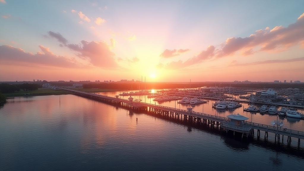 Scenic view of the Safety Harbor Marina and Pier